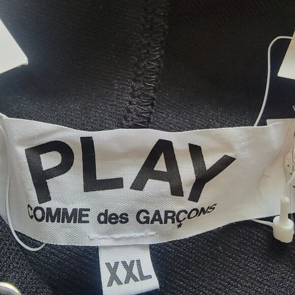 Comme Des Garçons Play Men's Black & Red Heart Hooded Sweatshirt Size XXL - Picture 14 of 16